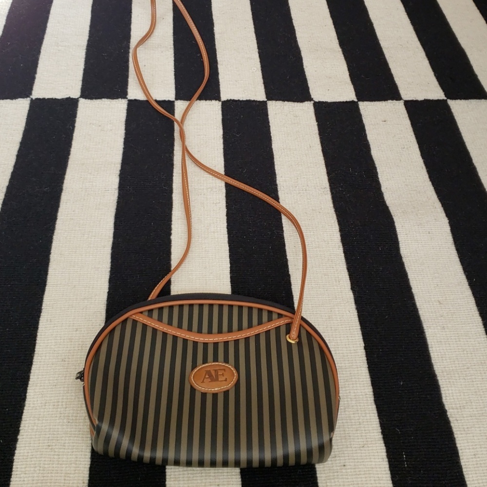 Stripe long Strap Purse
